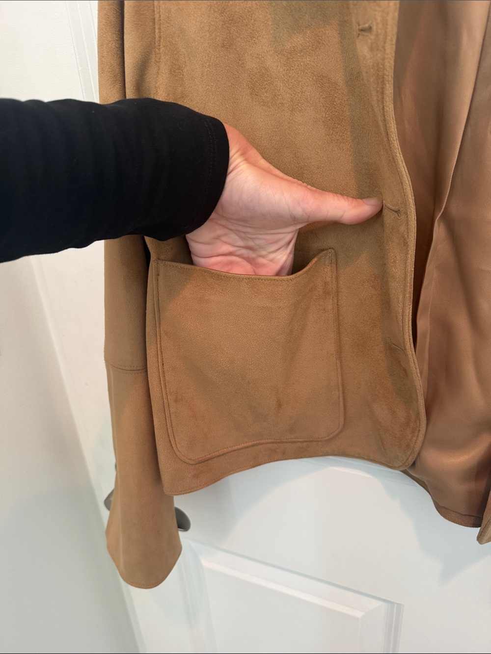 Abercrombie & Fitch Women's Vegan Suede Jacket - Picture 6 of 8